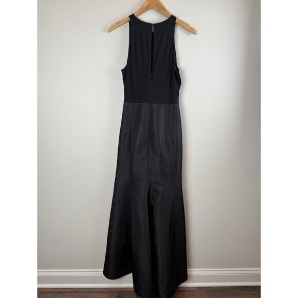 Alfred Sung Black JERSEY BODICE MIKADO Full Length Gown Dress Sz 8 D737 - Picture 4 of 12